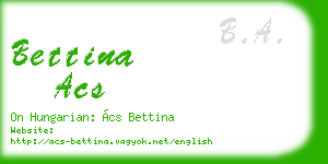 bettina acs business card