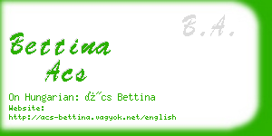 bettina acs business card